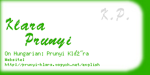 klara prunyi business card